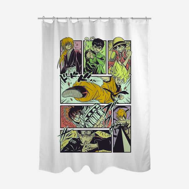 Shonen Anime Classics-none polyester shower curtain-Bellades