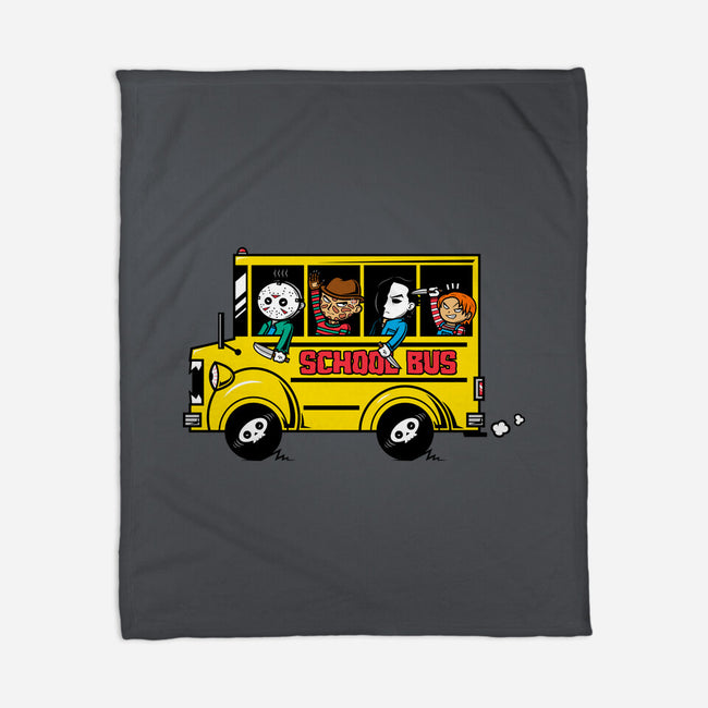Horror School Bus-none fleece blanket-krisren28