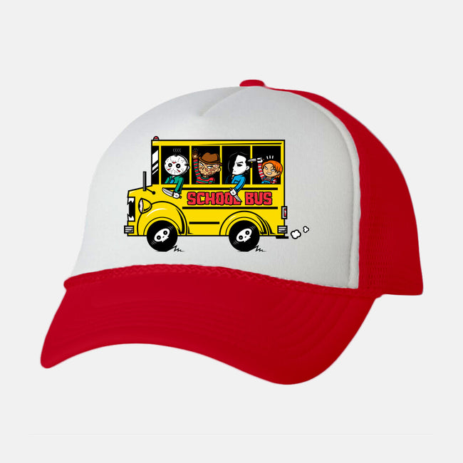 Horror School Bus-unisex trucker hat-krisren28