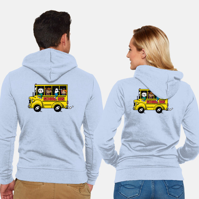 Horror School Bus-unisex zip-up sweatshirt-krisren28
