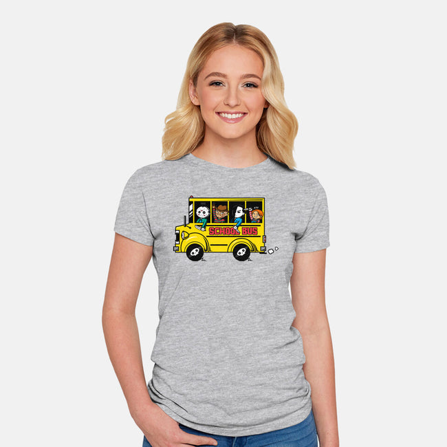 Horror School Bus-womens fitted tee-krisren28