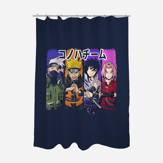Sensei And His Disciples-none polyester shower curtain-Conjura Geek