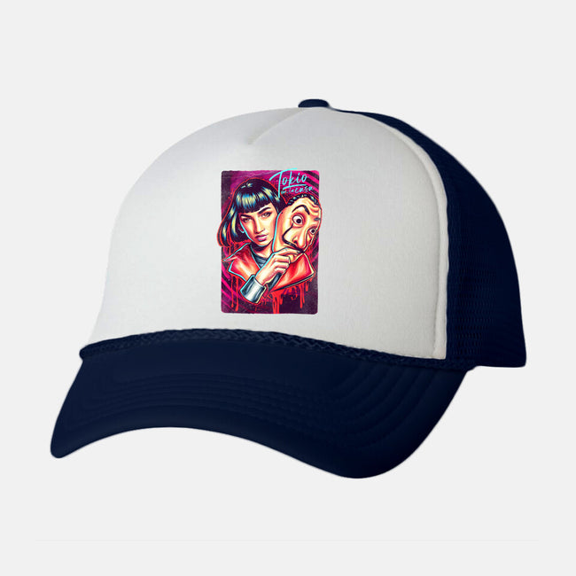Tokyo Robbers Girl-unisex trucker hat-Hova