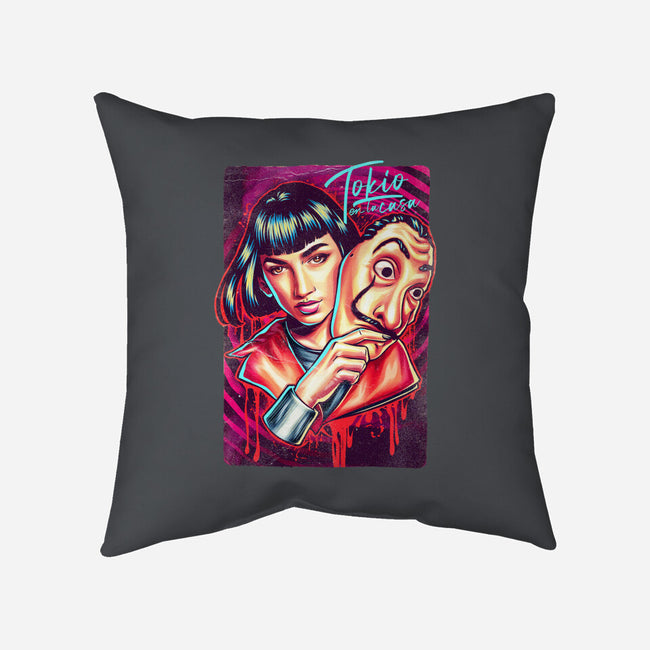 Tokyo Robbers Girl-none non-removable cover w insert throw pillow-Hova