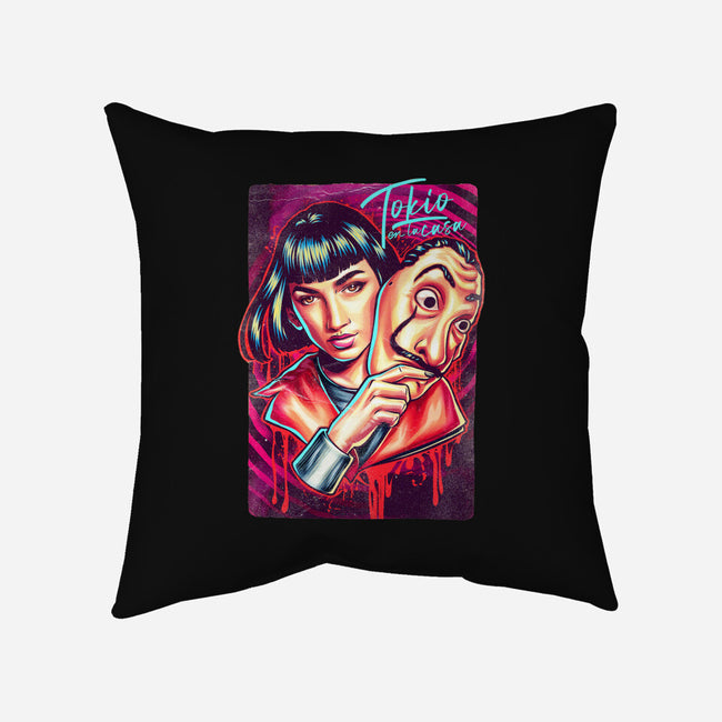 Tokyo Robbers Girl-none removable cover throw pillow-Hova