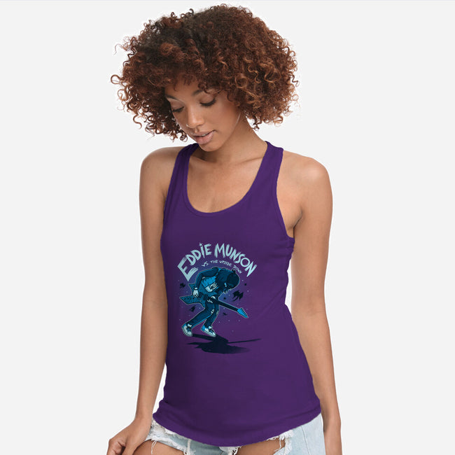 Eddie Vs The Upside Down-womens racerback tank-paulagarcia