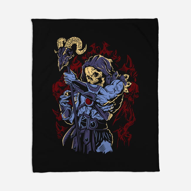 Skeletor-none fleece blanket-Faissal Thomas