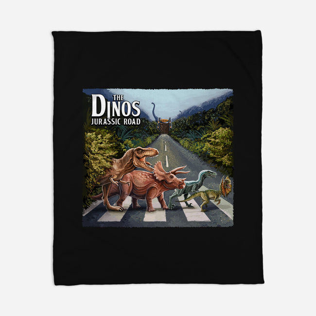 Jurassic Road-none fleece blanket-daobiwan