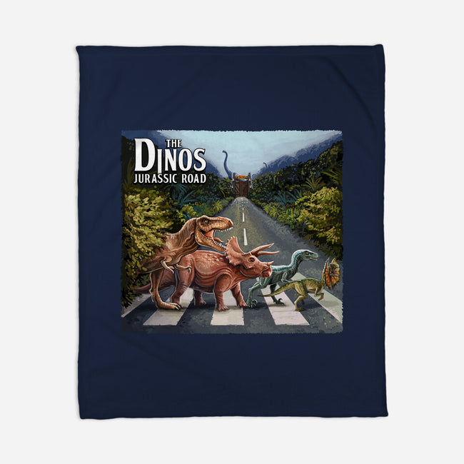 Jurassic Road-none fleece blanket-daobiwan