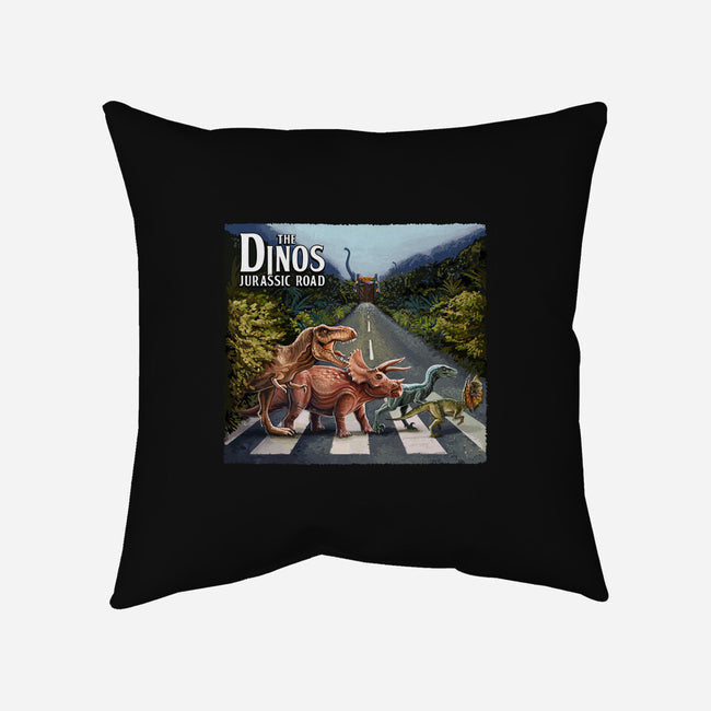 Jurassic Road-none removable cover w insert throw pillow-daobiwan