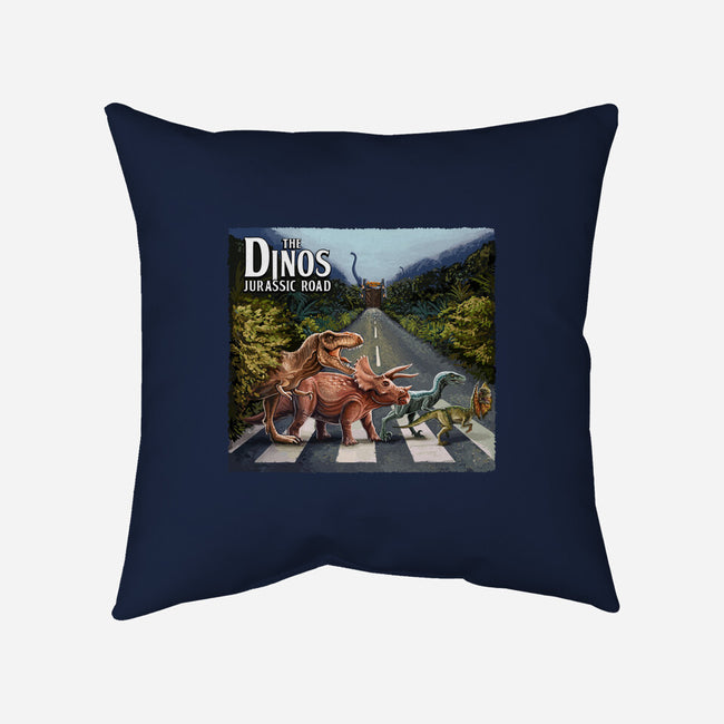 Jurassic Road-none removable cover w insert throw pillow-daobiwan