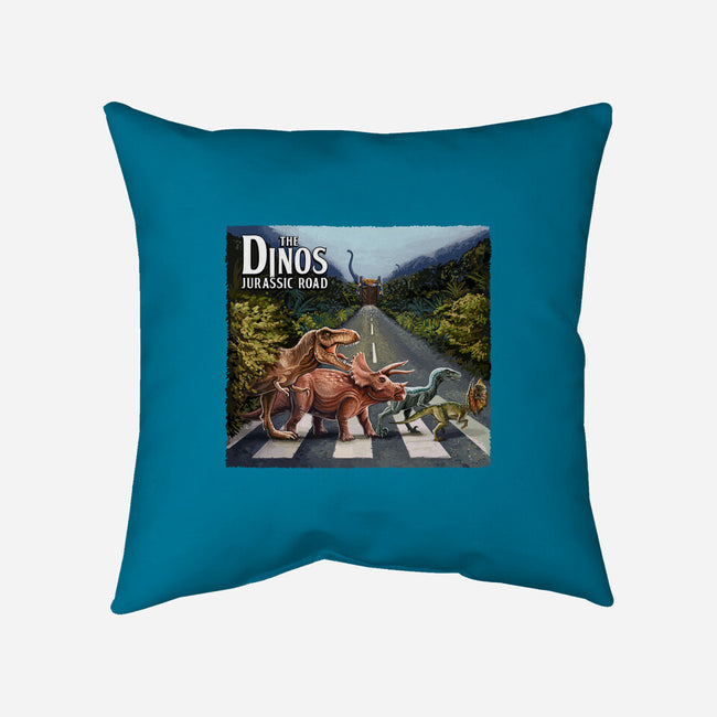Jurassic Road-none removable cover w insert throw pillow-daobiwan
