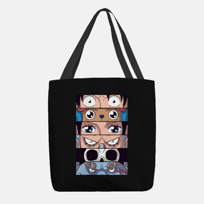 Straw Hat Eyes-none basic tote bag-danielmorris1993