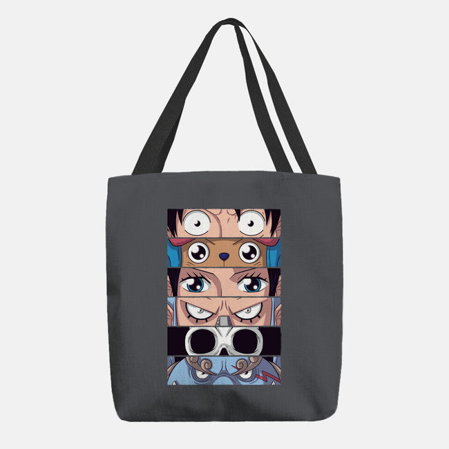 Straw Hat Eyes-none basic tote bag-danielmorris1993