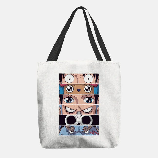 Straw Hat Eyes-none basic tote bag-danielmorris1993