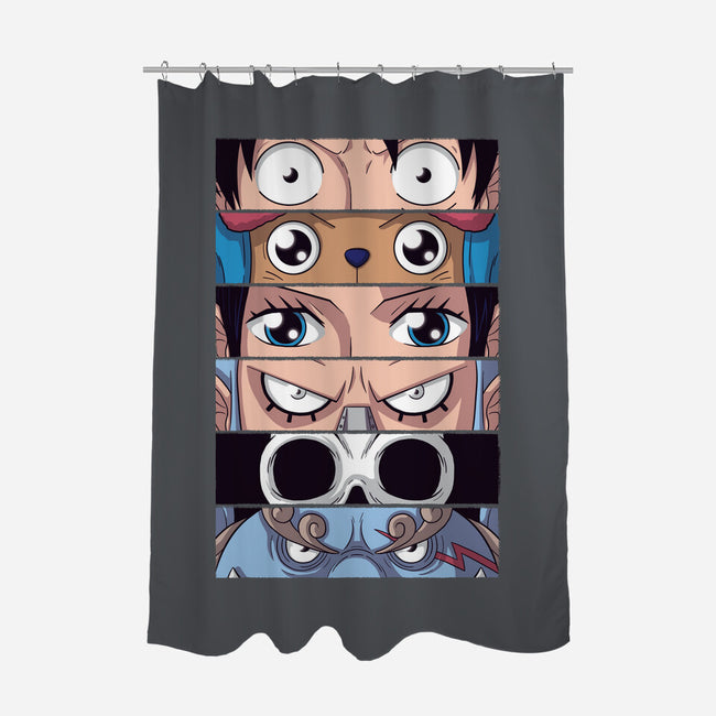 Straw Hat Eyes-none polyester shower curtain-danielmorris1993