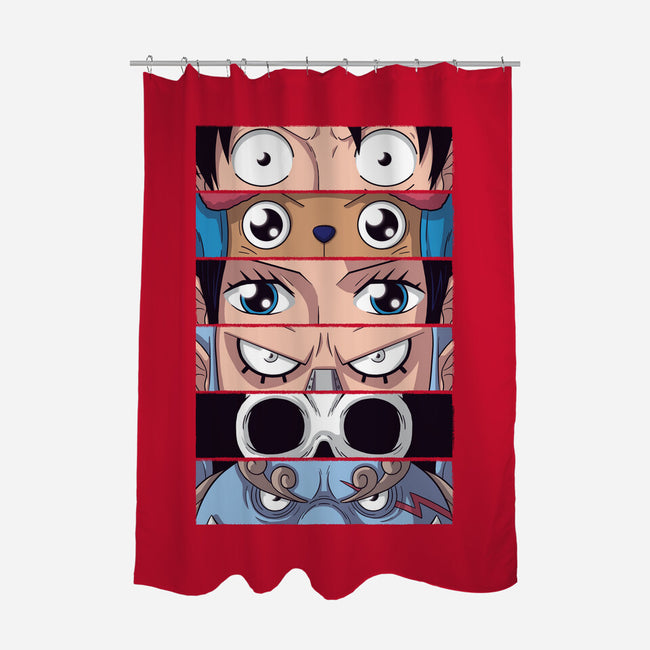 Straw Hat Eyes-none polyester shower curtain-danielmorris1993