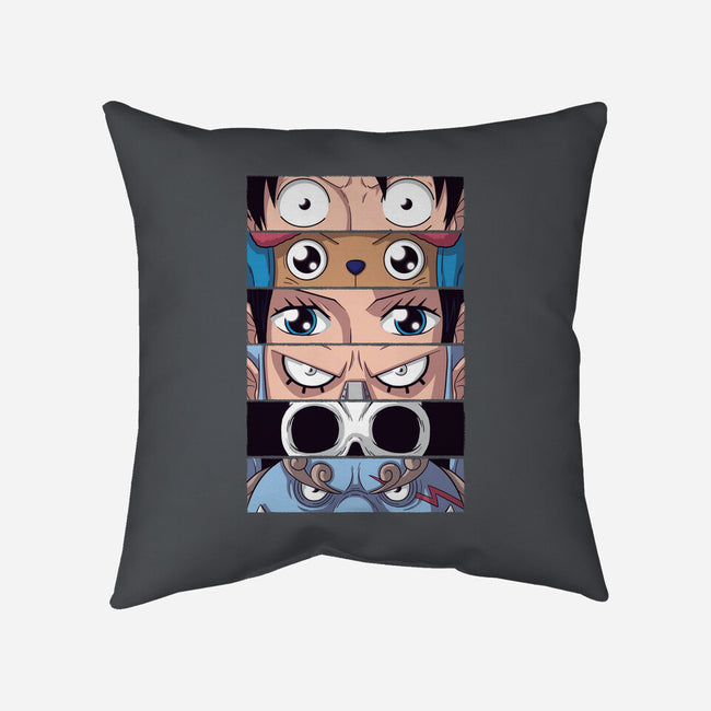 Straw Hat Eyes-none removable cover w insert throw pillow-danielmorris1993