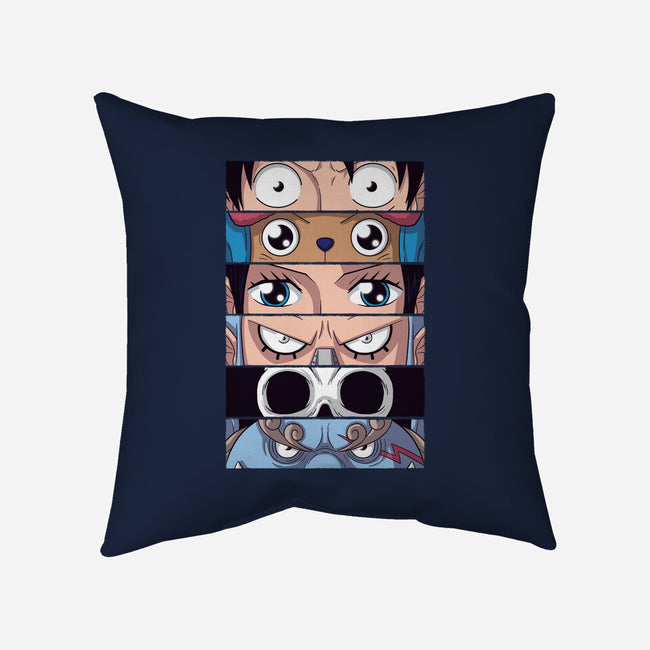 Straw Hat Eyes-none removable cover w insert throw pillow-danielmorris1993