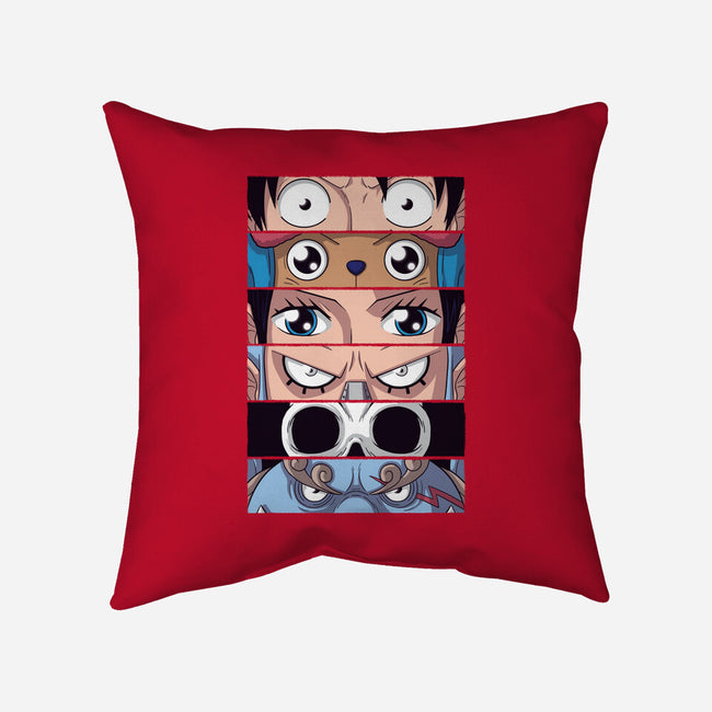 Straw Hat Eyes-none removable cover w insert throw pillow-danielmorris1993