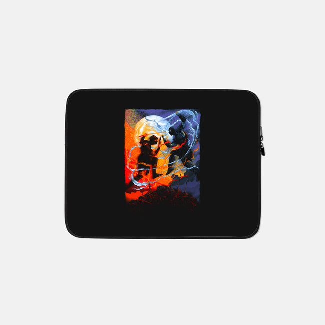 Mortal Battle-none zippered laptop sleeve-rondes