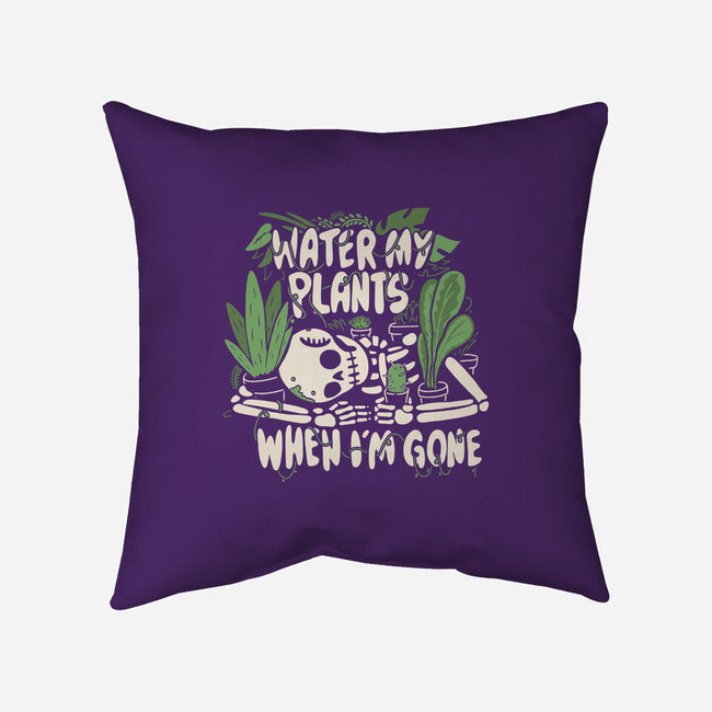 Water My Plants-none removable cover w insert throw pillow-8BitHobo