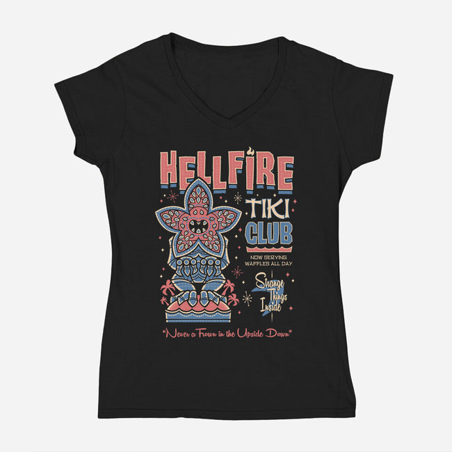 Hellfire Tiki Club-womens v-neck tee-Nemons