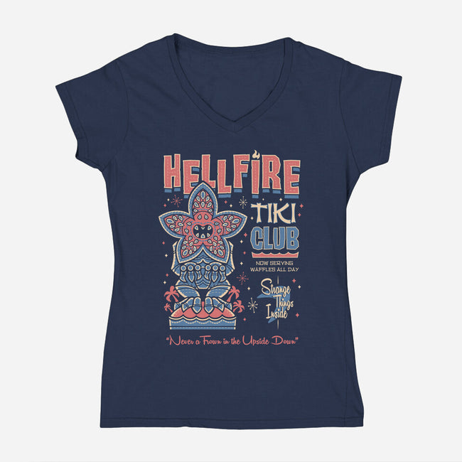 Hellfire Tiki Club-womens v-neck tee-Nemons
