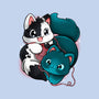 Kittens At Play-none polyester shower curtain-Vallina84
