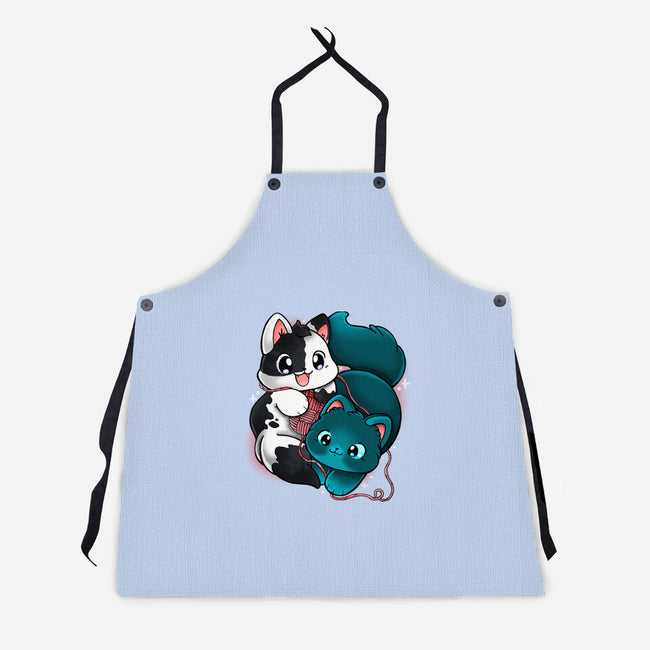 Kittens At Play-unisex kitchen apron-Vallina84