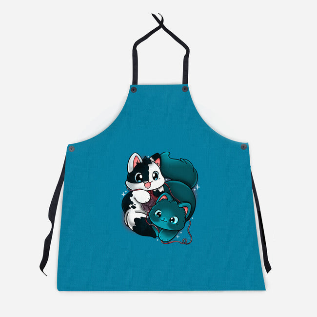 Kittens At Play-unisex kitchen apron-Vallina84