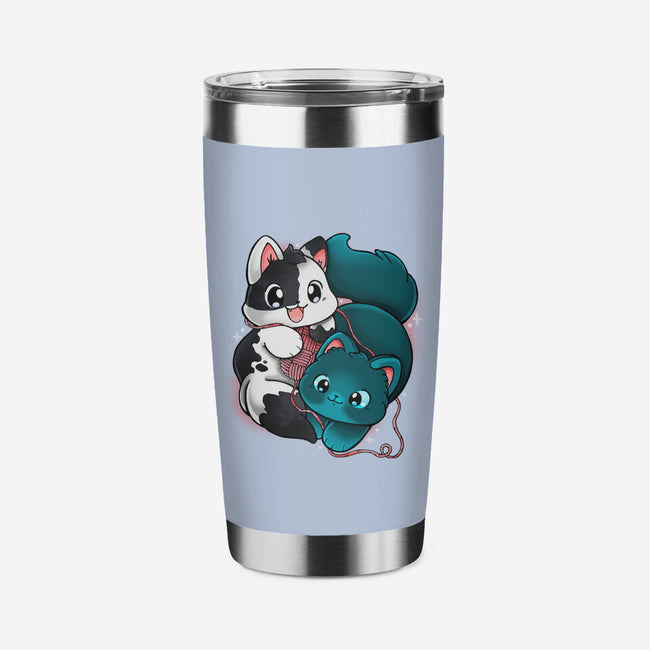 Kittens At Play-none stainless steel tumbler drinkware-Vallina84