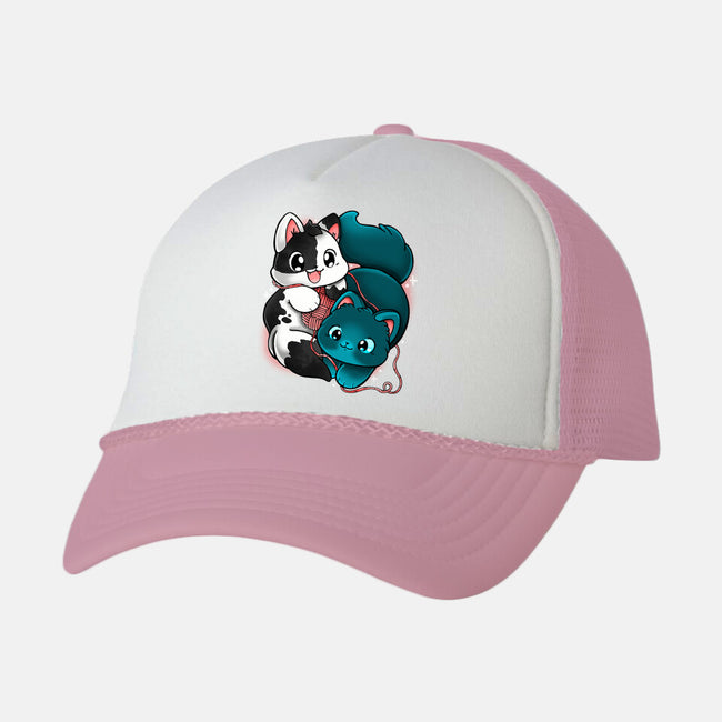 Kittens At Play-unisex trucker hat-Vallina84