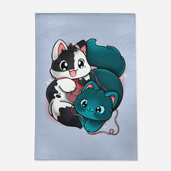 Kittens At Play-none outdoor rug-Vallina84