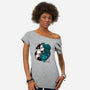 Kittens At Play-womens off shoulder tee-Vallina84