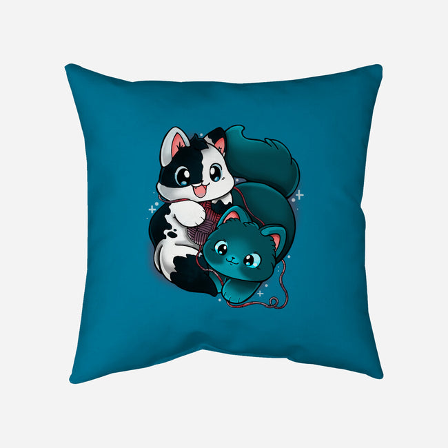 Kittens At Play-none non-removable cover w insert throw pillow-Vallina84