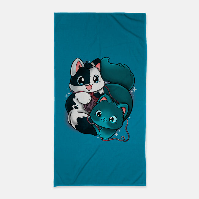 Kittens At Play-none beach towel-Vallina84