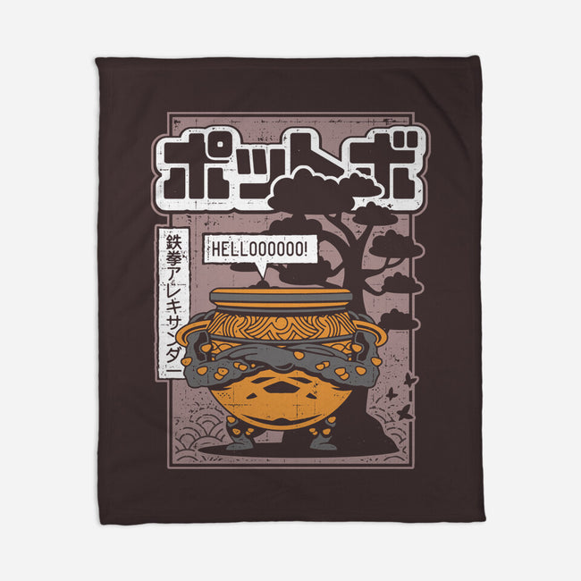 Japanese Warrior Jar-none fleece blanket-Logozaste