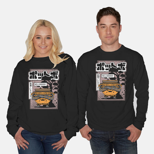 Japanese Warrior Jar-unisex crew neck sweatshirt-Logozaste