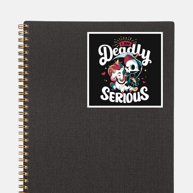 Deadly Serious-none glossy sticker-Snouleaf