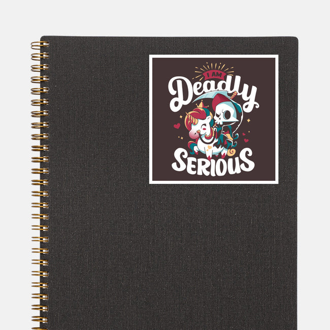 Deadly Serious-none glossy sticker-Snouleaf