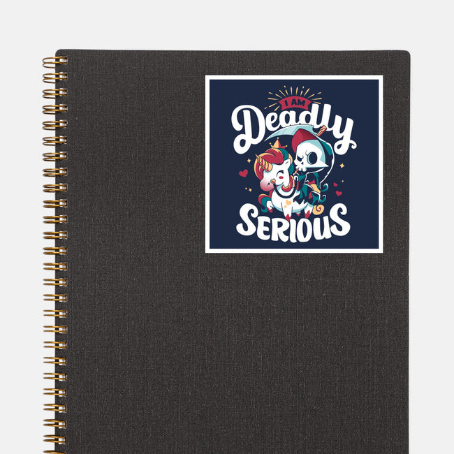 Deadly Serious-none glossy sticker-Snouleaf