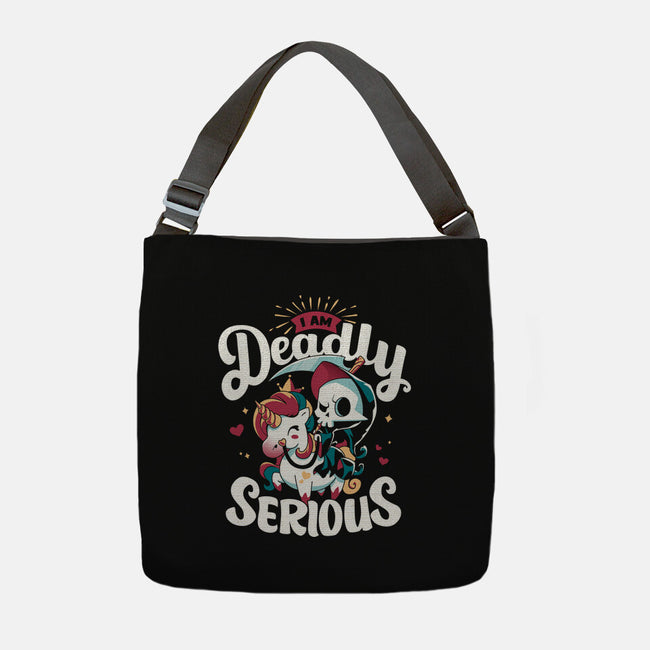 Deadly Serious-none adjustable tote bag-Snouleaf