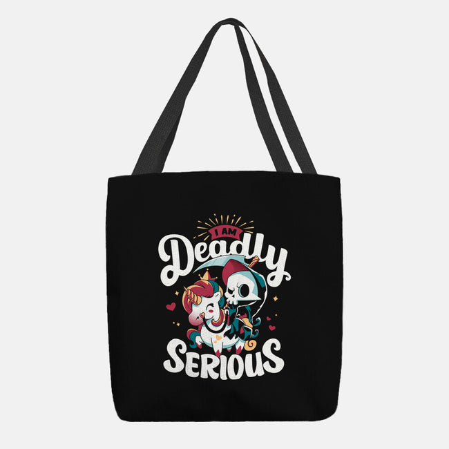 Deadly Serious-none basic tote bag-Snouleaf