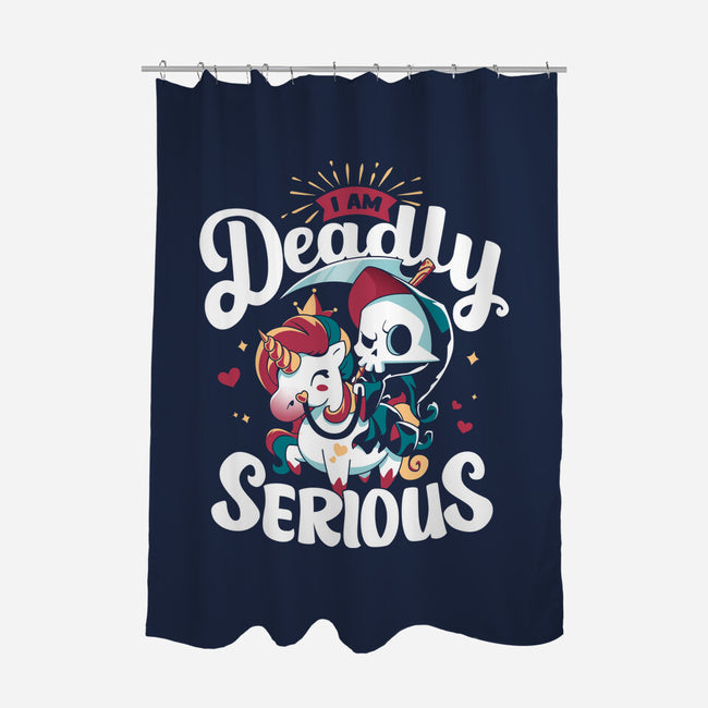 Deadly Serious-none polyester shower curtain-Snouleaf