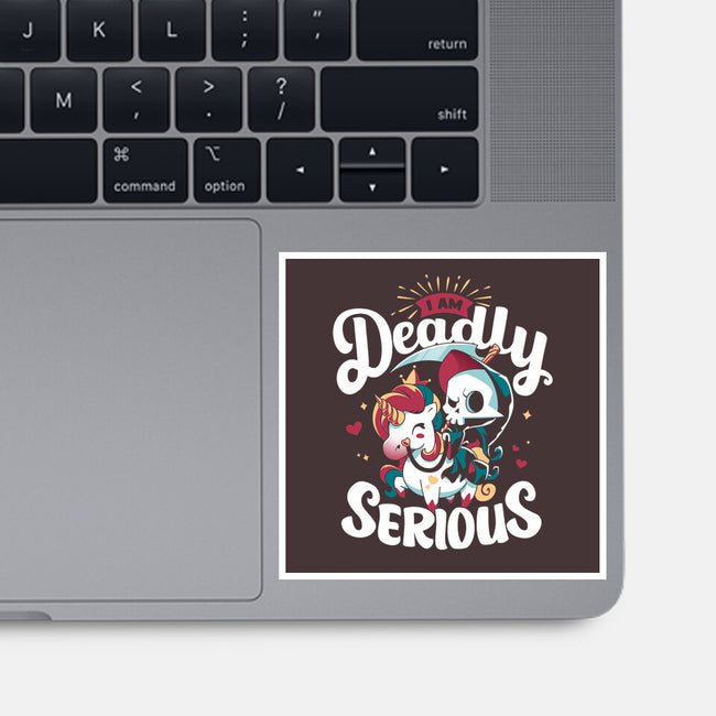 Deadly Serious-none glossy sticker-Snouleaf