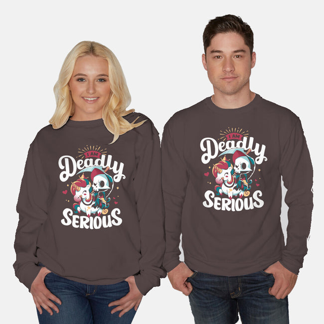 Deadly Serious-unisex crew neck sweatshirt-Snouleaf