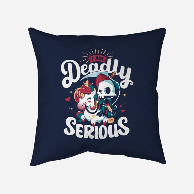 Deadly Serious-none removable cover w insert throw pillow-Snouleaf