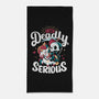 Deadly Serious-none beach towel-Snouleaf