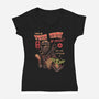 Stellar Pizza-womens v-neck tee-Conjura Geek